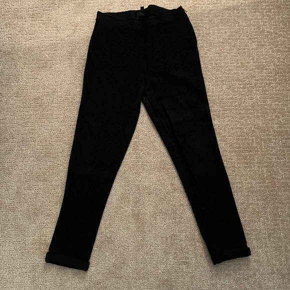 Topshop Velvet-Embossed Leggings - Picture 2 of 7